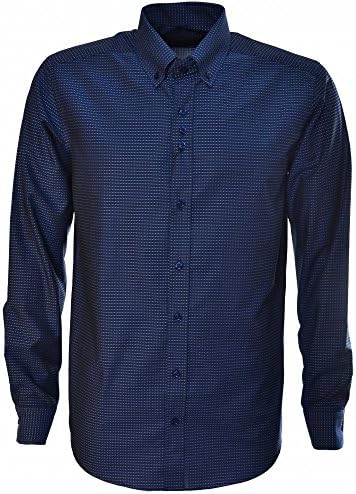 Guide London Mens Navy Blue Long Sleeve Shirt L