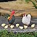 Georgetown Home & Garden Miniature Rooster, Hen and Chicks Garden Decor, Set of 8