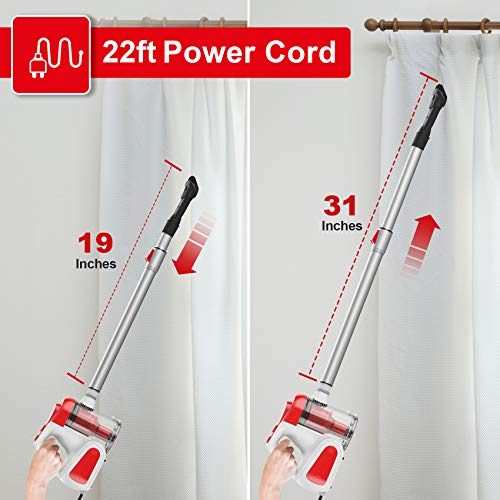 INSE Vacuum Cleaner, Corded Stick Vacuum, Handheld Vacuum, Powerful