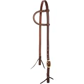 Weaver Equine Working Tack One Ear Headstall, 5/8 Inch, Adjustable Fit | Oil-Dipped Harness Leather, Adjustable Fit, Sliding Ear, Single Buckle, Non-Rust Hardware for Work or Training, Canyon Rose
