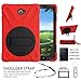 ZenRich Galaxy Tab A 10.1 Case 2016, P580/P585 Case (with S Pen Version), Shockproof Heavy Duty Rugged Case with Stand/Hand Strap/Shoulder Belt for Tab A 10.1 inch 2016 Release P580/P585, Red