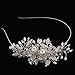 Diamondo Bride Crystal Headbands Flower Vine Pearl Bridal Hair Accessory Pearls Beads Rhinestone Flower Vine Wedding Party Headpiece