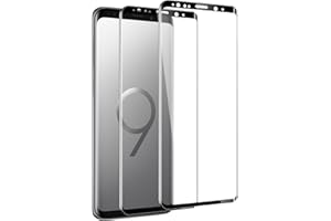 2 Pack Tempered Glass Screen Protector for Samsung Galaxy S9 Plus, 9H Hardness 3D Curved Film, Scratch Resistant, HD Clear, C