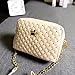 Outtop Crown Messenger Bags Rivet Chain Shoulder Bag Leather Crossbody 22cm(l)×16.5cm(h)×8cm(w) (Beige)