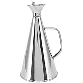 Tomotato Stainless Steel Olive Oil Dispenser, Non Drip Leak Proof Olive Oil Dispensers Bottle Kitchen Vinegar Cruet Pourer Drizzler Oil Container for Kitchen Cooking BBQ (17oz/500ml)