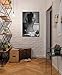 HOMEOART Bathroom Decor Poster Woman Painting Canvas Prints Framed Gallery Wrapped 24x36 Inch Black And White
