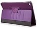 Bear Motion for iPad Air 2 - Genuine Leather Folio Case for iPad Air 2 with Built in Stand (Supports Smart Cover Function) (Purple)