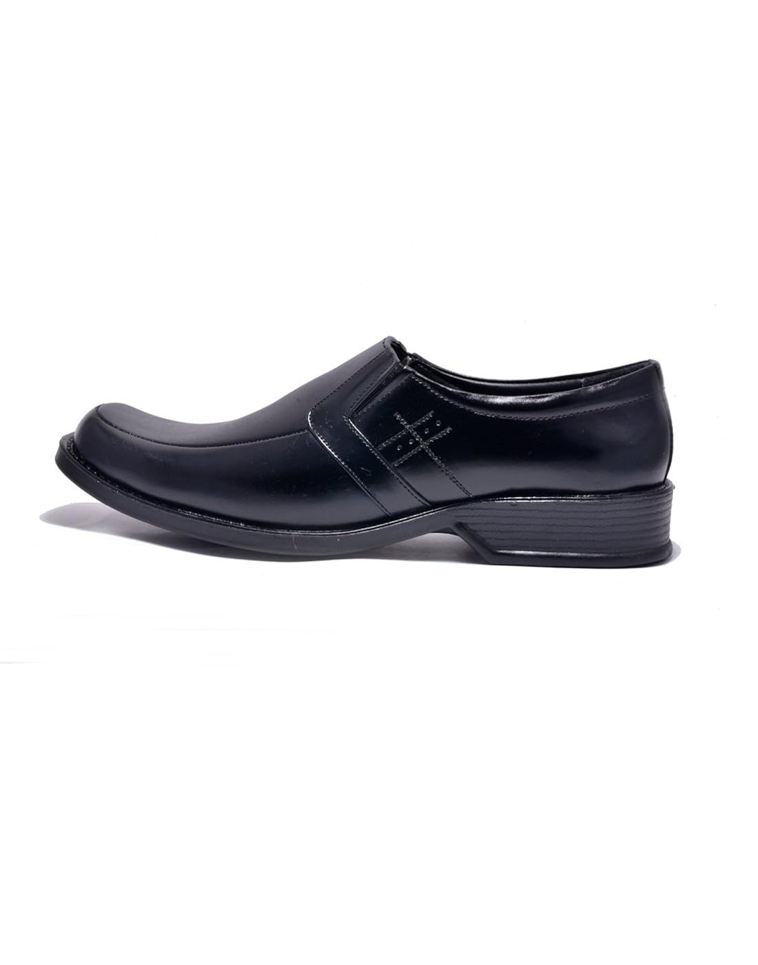sir corbett black synthetic leather formal shoes