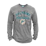 NFL Miami Dolphins Men's Long Sleeve Game Time Tee, Small, Athletic Heather