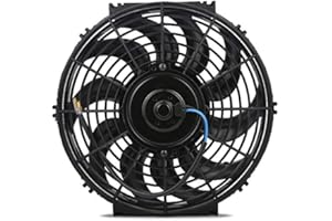 American Volt Upgraded 90 Watt Motor 12 Volt Electric Auto Engine Radiator Cooling Fan Reversible High Performance Thermo Cooler Best CFM for Car Truck (12" Inch, Single Fan)