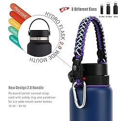 QeeCord Paracord Handle Compatible with Hydro Flask
