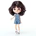 The 12 Inch Nude Doll is Similar to Blyth BJD Doll, Customized Dolls Can Be Changed Makeup and Dress by DIY, Ball Jointed Dolls Best Gifts and Hobby For Girls (short black)