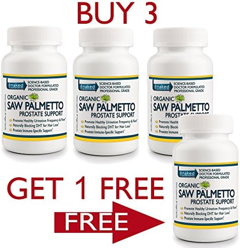 Organic Saw Palmetto Prostate Complex_Promote Healthy Urination Frequency &amp; Flow_Naturally Blocking DHT_Professional Grade_905mg per Serving (4)