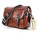 Koolertron Waterproof Vintage fashionable PU Leather DSLR Camera Bag Shoulder Messenger Bag Fit DSLR with 2 lenses For Canon Sony Nikon Canon Olympus And So On (Brown)