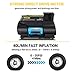 AUTLEAD 12V Tire Inflator 40L/Min C2 Portable Air Compressor with Quick Release Chuck, Digital Gauge, Emergency Light, Fast Inflating for Car, Bicycle, Ball, Balloon