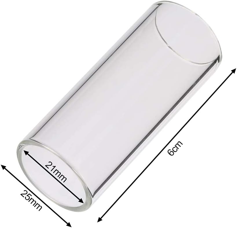 Guitar Slides,1x Glass Slide and 1x Stainless Steel Slider for Electric Guitar Acoustic Guitar and Bass 6cm - Image 5