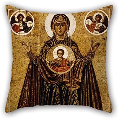 Throw Pillow Case 20 X 20 Inches / 50 By 50 Cm(both Sides) Nice Choice For Adults Home Theater Couch Bench Teens Boys Son Oil Painting ???????????? ????????? ?????????. (????????)