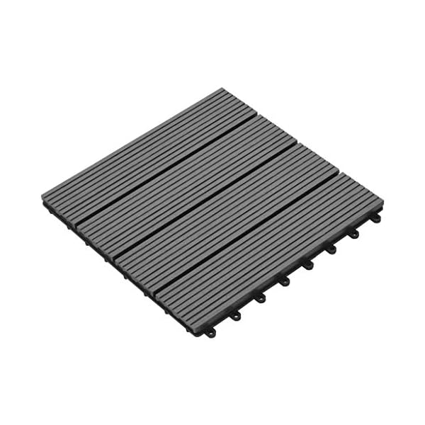 Wakects 11er Set WPC Fliesen Terrassendielen Terrrassenfliesen Balkonfliesen Größe 30x30cm
