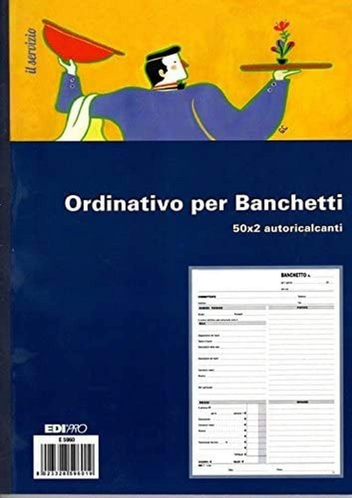 Edipro E5960 Quote and Order Block for Banquets 50 x 2 Self-alcante F.to 22 x 14.8