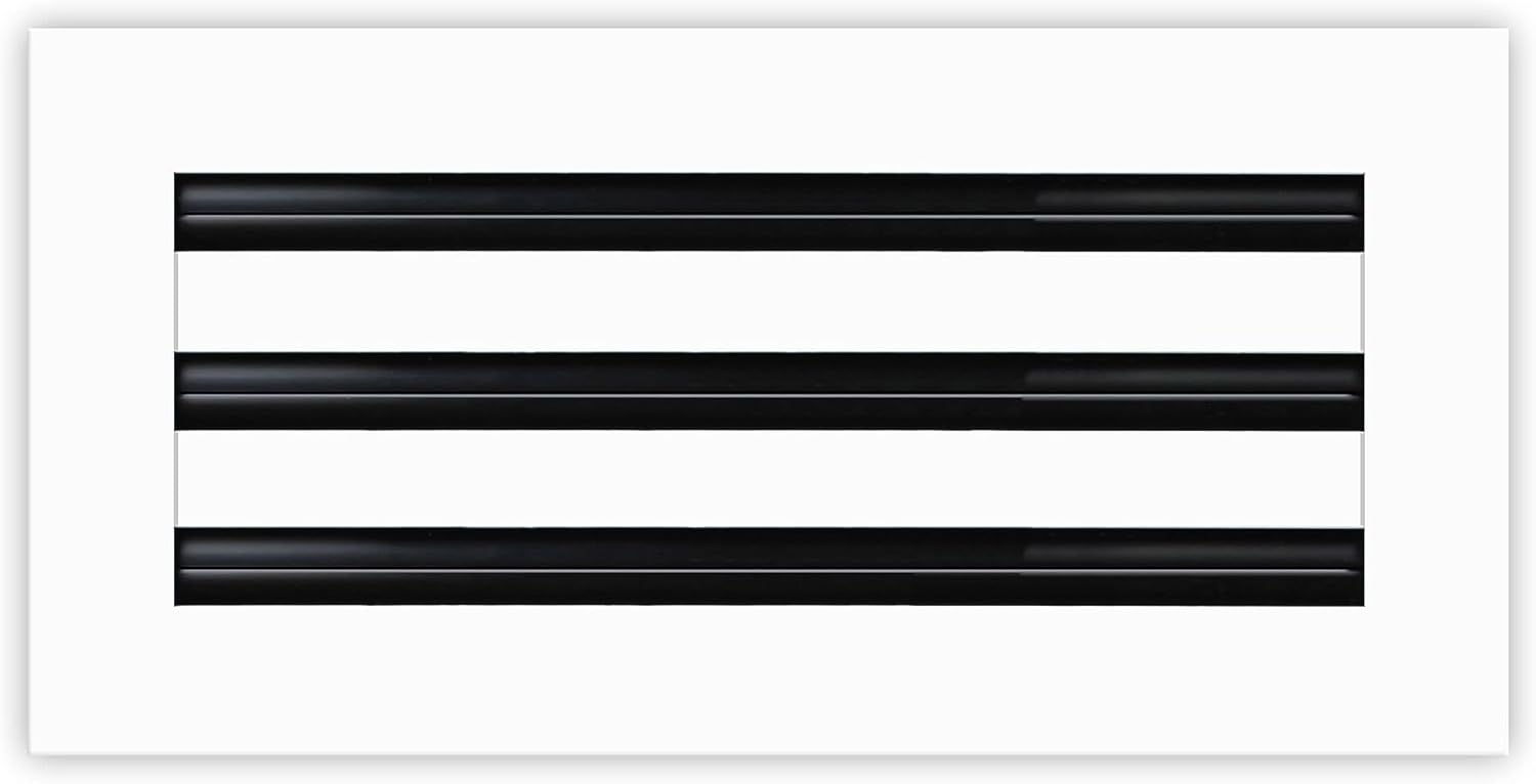 Registers, Grilles & Vents - BUILDMART - 14x6 Modern AC Vent Cover - Decorative White Air Vent - Standard Linear Slot Diffuser - Register Grille for Ceiling, Walls & Floors - Texas Buildmart