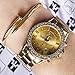 Geneva Golden Alloy Analog Luxury Quartz Wrist Watch Gifts