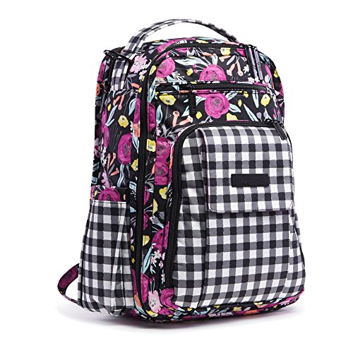 Ju-Ju-Be Onyx Collection Be Right Back Backpack Diaper Bag, Gingham Bloom - Thumbnail 2