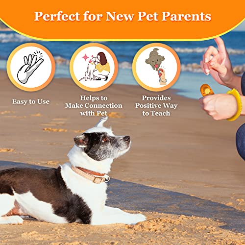 SunGrow 7Pack Dog Clicker for Training with Wrist Bands, 2 Inches