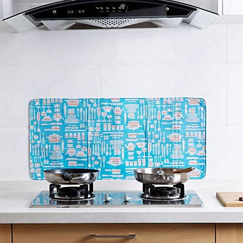 Oil Splash Guard Aluminum Foil Gas Stove Shield Oil Splatter Scree, Kitchen Cooker Plate deflector Plate Insulation Sheet Oil Proof Board