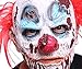 Halloween Clown Mask Full Head Latex Scary Clown Mask with, White, Size Large