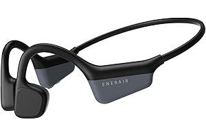 Enerair Bone Conduction Headphones 15H Playtime, IPX6 Waterproof Bone Conduction Earbuds, Open Ear Headphones Bluetooth 5.3 Wireless Earbuds with Mic Sweatproof Headset for Running, Cycling