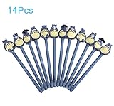 Errollina 14 Pack Funny Cute Kawaii Design Black Ink Gel Pen Ballpoint Set School Student Kids Gift Stationery Office Supplies 0.5mm (Black)