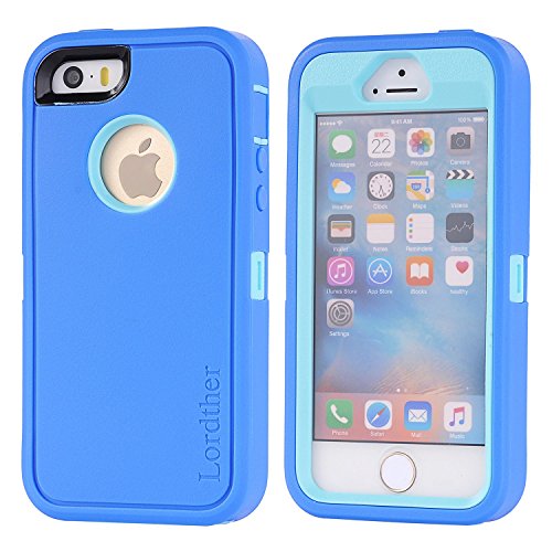 Iphone se case, lordther [shieldon series] [military grade drop t…