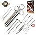 WLZP Meat Tenderizer, 48 Blade Meat Tenderizer Tool Easy to Take Apart and Wash,for Tenderizing BBQ, Steak, Turkey, Chicken, Beef, Veal, Pork, Fish, Gift- Emery Dish Washing Sponge
