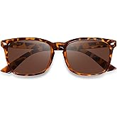 OPTOFENDY Reader Sunglasses for Women Men, Full Lens Outdoor Reading Sunglasses with Spring Hinge, UV400 Protection