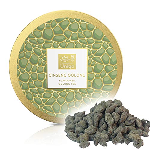 Tea Uniqo® Ginseng Oolong Tee - zarte Aromen für Teegenuss vom Feinsten | Natürlich aromatisierter Oolongtee lose in edler Geschenkdose | Glutenfrei - Laktosefrei - Vegan - Ohne Zusatzstoffen – Bild 3