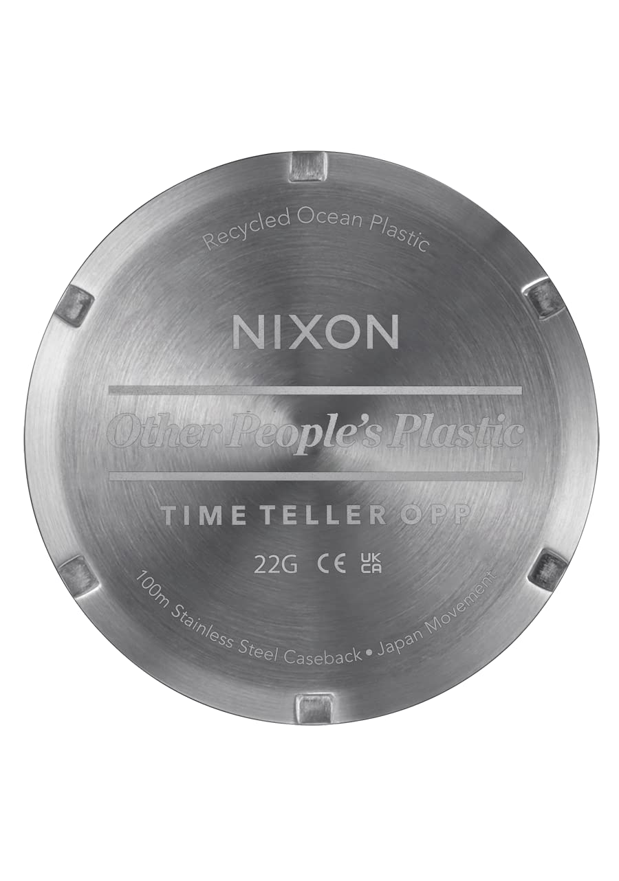 NIXON Time Teller OPP A1361-100m Water Resistant Unisex Analog Fashion Watch (40mm Watch Face, 20mm PU/Rubber/Silicone Band)