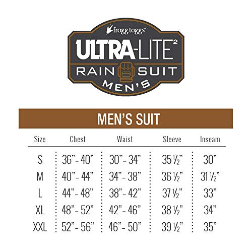 FROGG TOGGS Men's UltraLite2 Waterproof Breathable Protective Rain