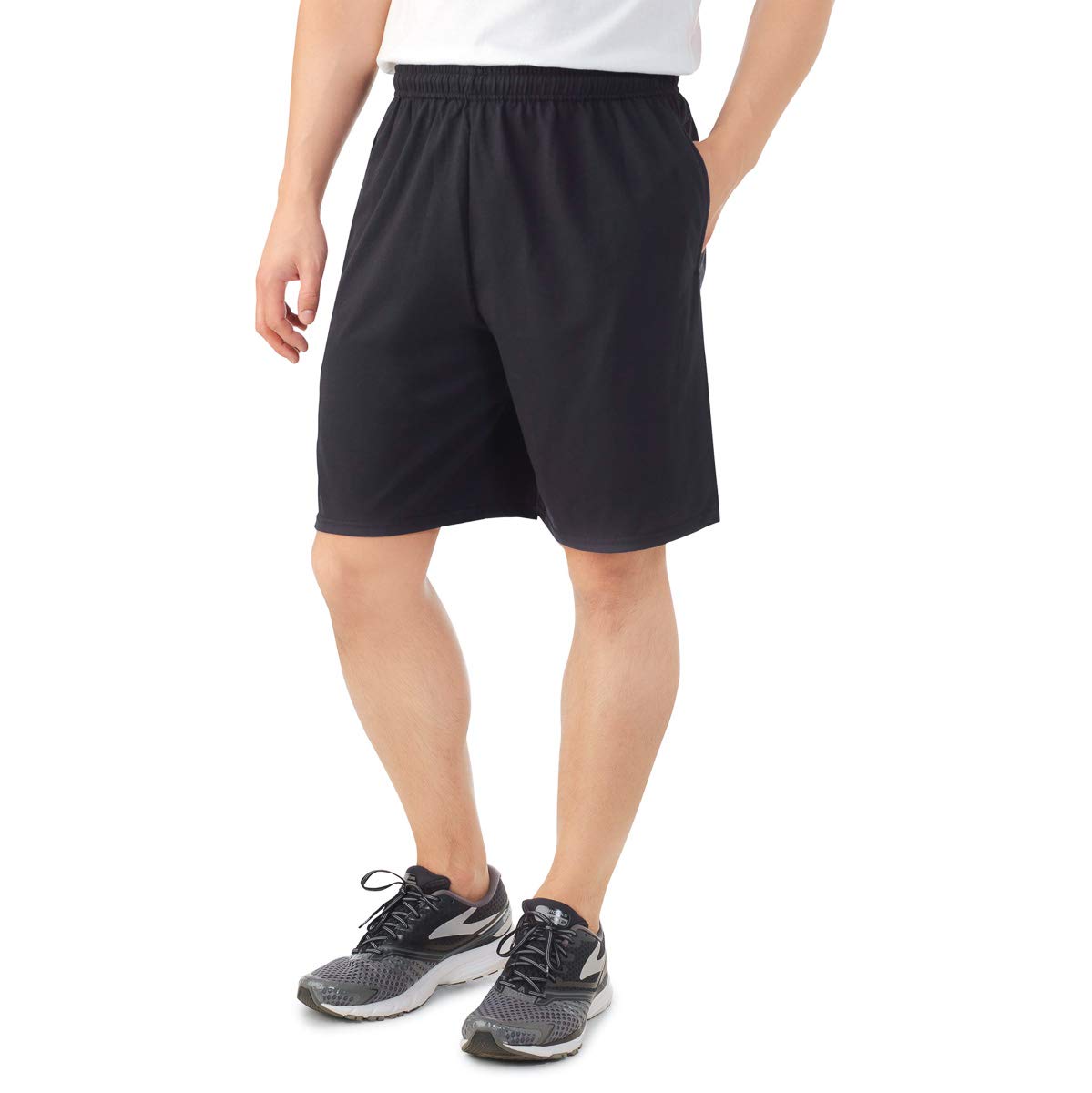 Men’s Cotton Blend Micro-Mesh Knit Athletic Shorts with Pockets Gym Shorts for Men