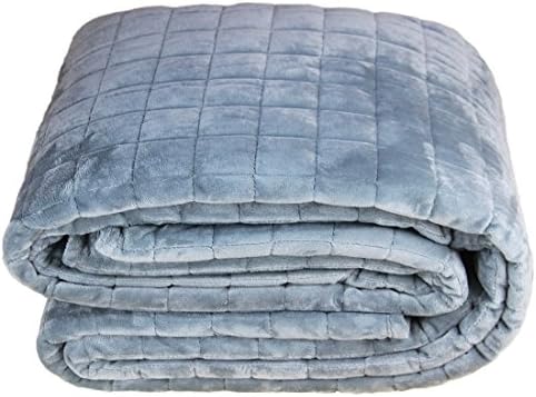 CuteKing Minky Duvet Cover for Weighted blanket, 60''x80'' Grey Duvet Cover