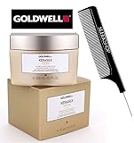 Goldwell Kerasilk CONTROL Intensive Smoothing Mask with brilliant color protection (with Sleek Steel Pin Tail Comb) (6.7 oz / 200 ml RETAIL SIZE)