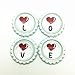 IGOGO 100 PCS Flat Bottle Caps Decorative Bottle Cap for Hair Bows, DIY Pendants or Craft Scrapbooks Bright Green