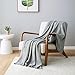 Bedsure Grey Knit Throw Blanket for Sofa and Couch-50 x 60 inches Cozy Soft Farmhouse Throw Blanket-Lightweight Cable Knitted Throw