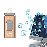 USB iflash Drive for iOS, 128 GB Flash Drive for iPhone, Android and Computers, Thumb Drive Memory Storage for Apple, Lighting Memory Stick
