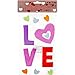 Valentines Window Gel Clings 6 Pack Valentine Heart Gel Stickers Party Decorations Accessories, I Love You, Red Pink Hearts, Key to My Heart, For Kids, School, Classroom, Home Decor By Gift Boutique