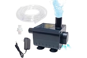 CSRBUY Automaitc Condensate Pump, 5.5ft Lift, Small Sump Pump with Level Sensor & Check Valve Kit, DC Safety Voltage Drain Pump For HVAC/Dehumidifier/Ice Maker/Air Cooler/Conditioner, Built-in Status LED
