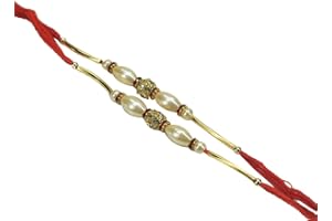 Rakhi Sale - Designer Traditional Set of 2 Rakhi with Beads - Best Handmade Multicolored Thread Rakhi for Loving Brother/Sibl