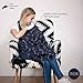 Cotton Muslin Nursing Cover – Large Breastfeeding Cover with Built-in Burp Cloth & Pocket – Soft, Breathable, Chemical-Free, 360° Coverage, Black Nursing Cover for Breastfeeding by San Francisco Baby