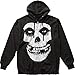Impact Merchandising The Misfits Punk Rock Band Distressed Large Skull Adult Zip-Up Hoodie Sweatshirt Black