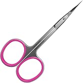 STALEKS PRO Smart 40 Cuticle Scissors, Curved Blades, Silicone Ring Inserts | Professional cuticle scissors with thin, narrow curved blades with a classic cutting radius; elongated straight handles with