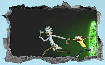 Amazon Com Wall Sticker Wall Sticker Wall Sticker Rick And Morty 3d Wall Sticker Bedroom Baby